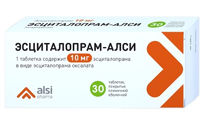 Эсциталопрам-Алси таб. 10мг №30 антидепрессант Рх
