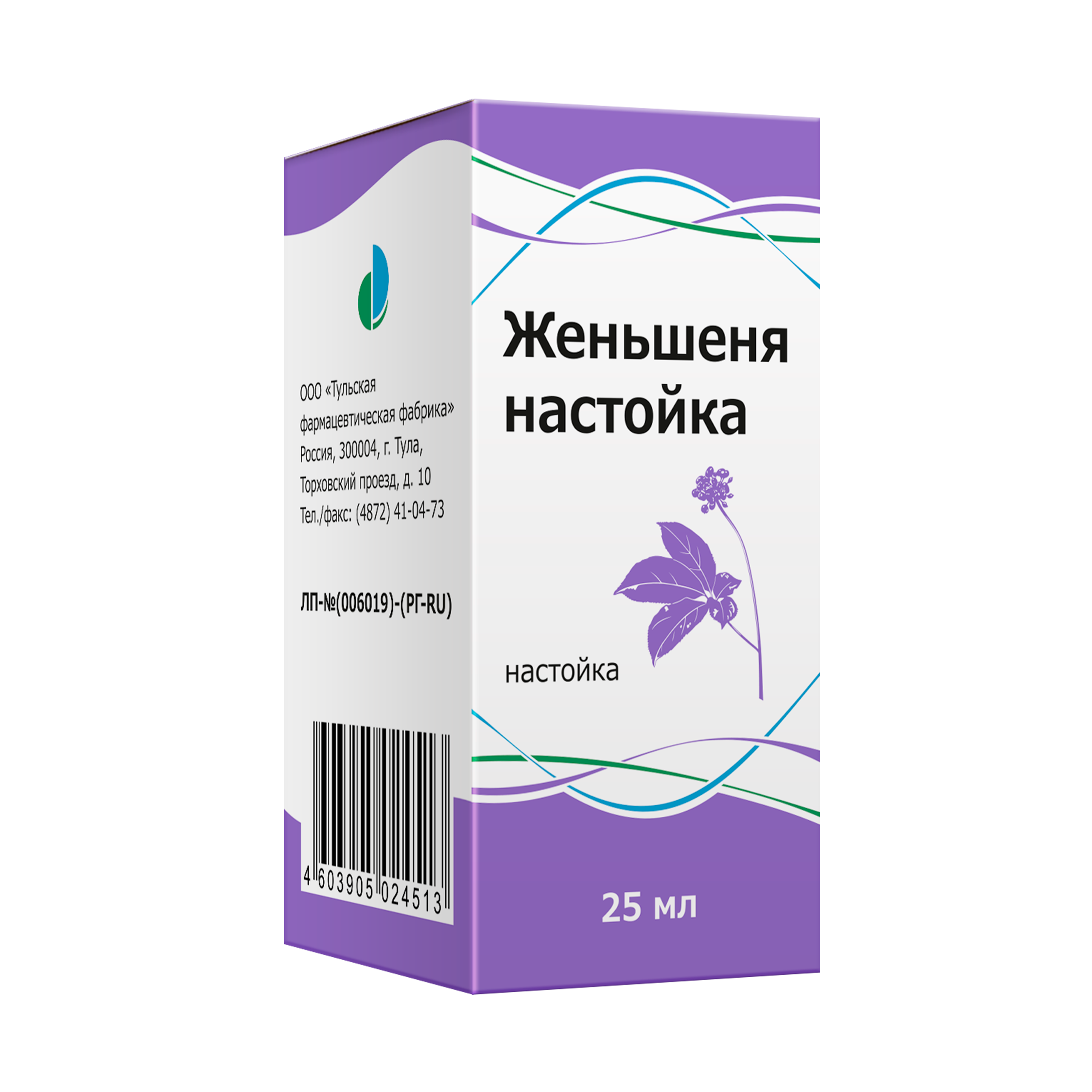 Женьшеня настойка 25мл тонизирующие витамины (Тульская ФФ)