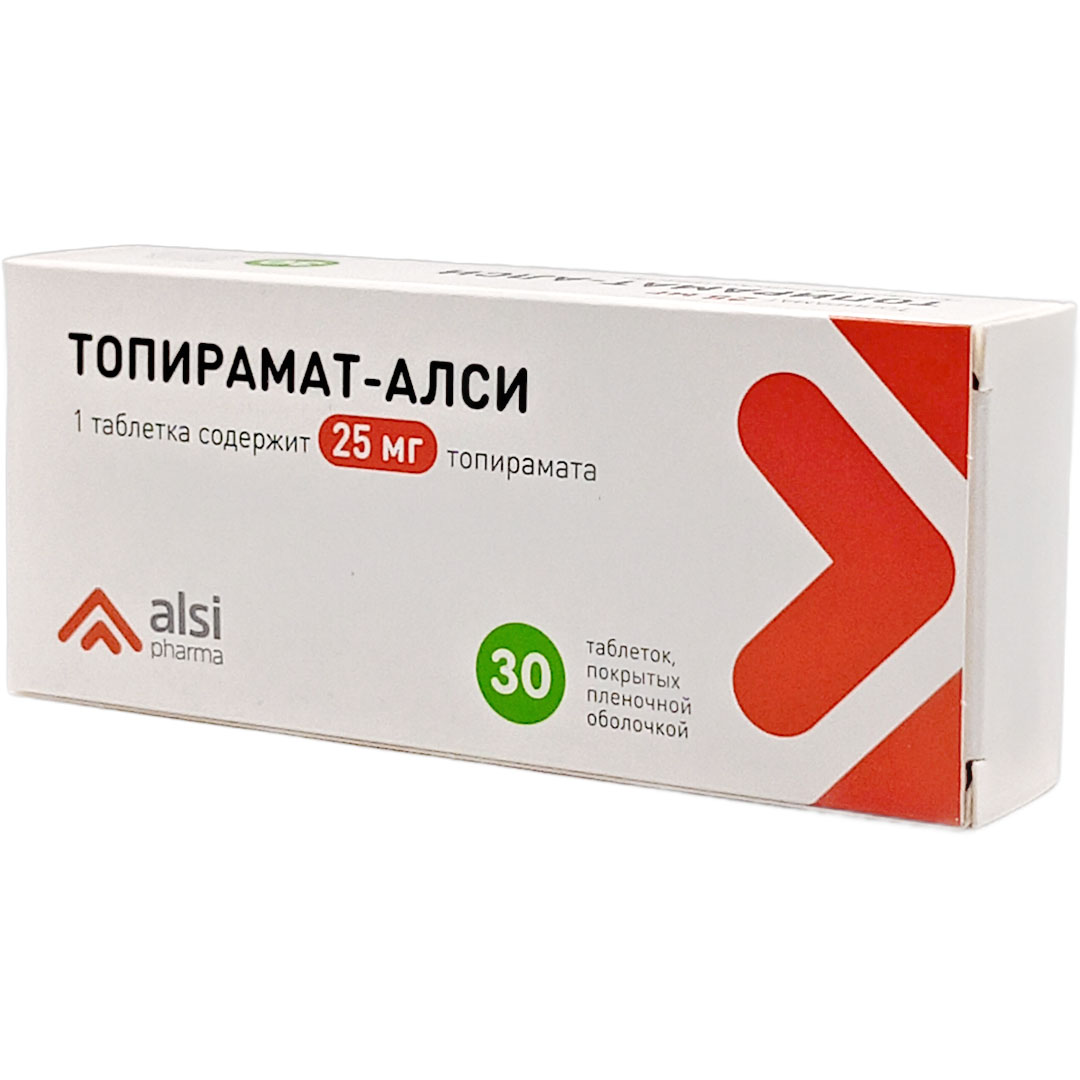 Топирамат Алси таб. 25мг №30 противоэпилептическое Рх