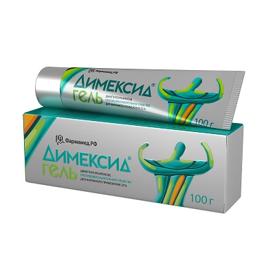 Димексид гель 25% 100г обезболивающее