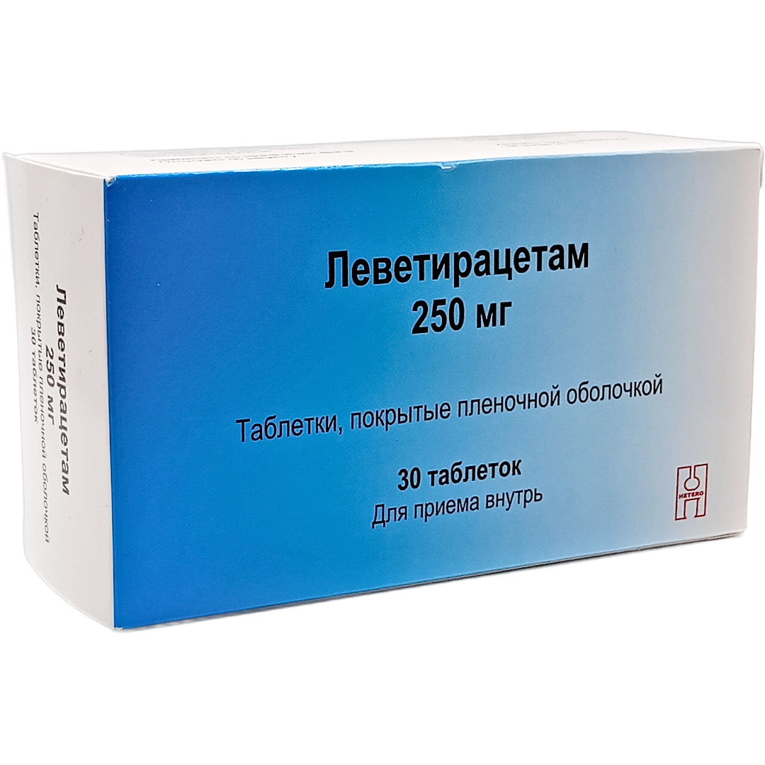 Леветирацетам таб. 250мг №30 противоэпилептическое Рх (Макиз-Фарма)
