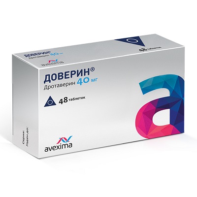 Доверин таб. 40мг №48 (Дротаверин)спазмолитик 