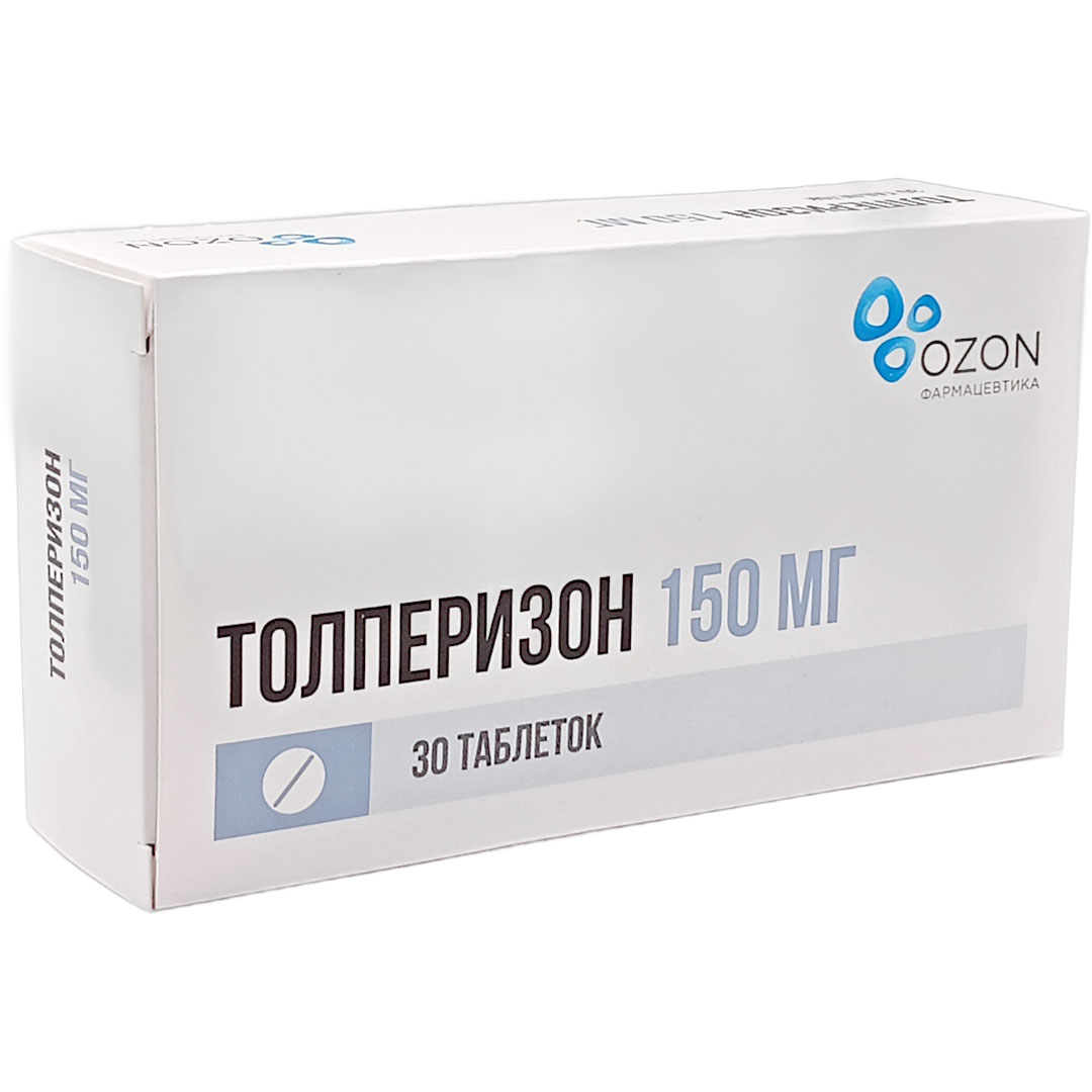 Толперизон таб. 150мг №30 обезболивающее Рх (Озон)