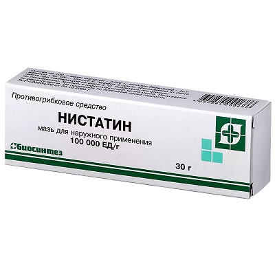 Нистатин мазь 30г от грибка кожи Рх (Биосинтез)