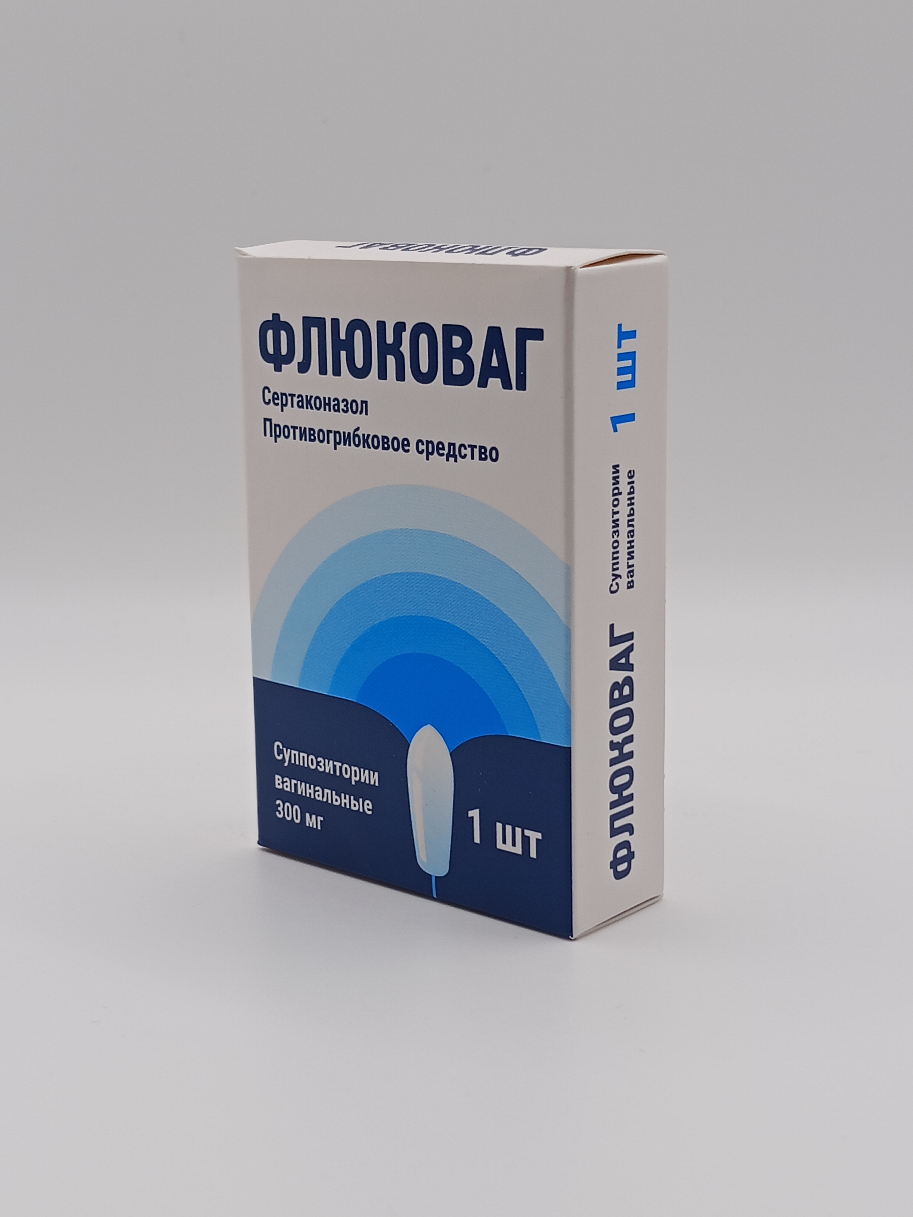 Флюковаг свечи 300мг №1 (Сертаконазол) при молочнице