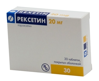 Рексетин таб. 20мг №30 (Пароксетин) антидепрессант Рх