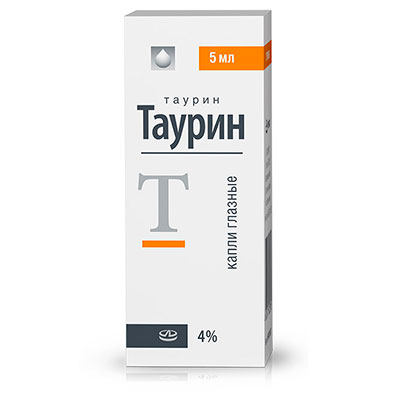 Таурин гл. капли 4% 5мл фл.кап.
