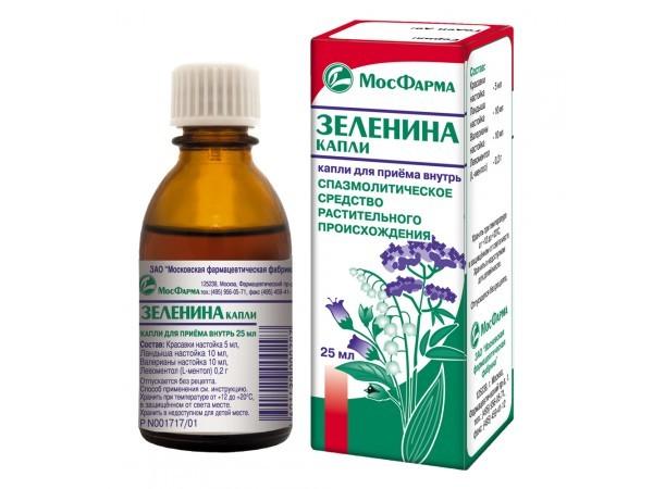 Зеленина капли 25мл при аритмии