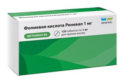 Фолиевая к-та Реневал таб. 1мг №120 Renewal