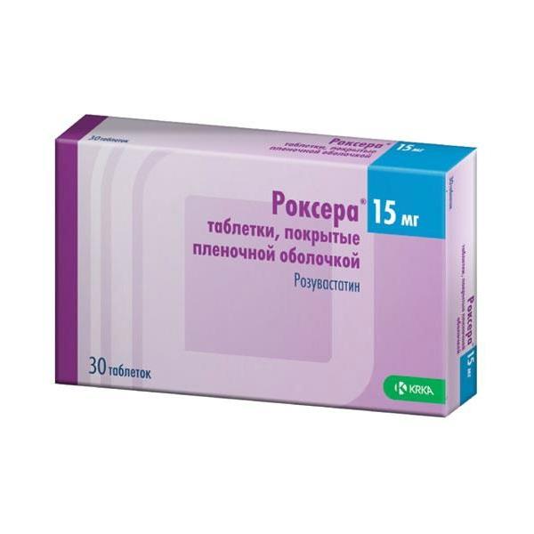 Роксера таб. 15мг №30 (Розувастатин) при атеросклерозе Рх