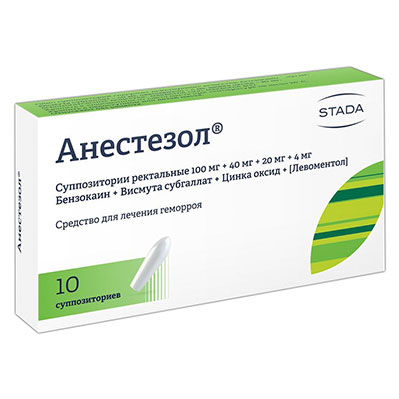 Анестезол свечи №10 от геморроя (Нижфарм)