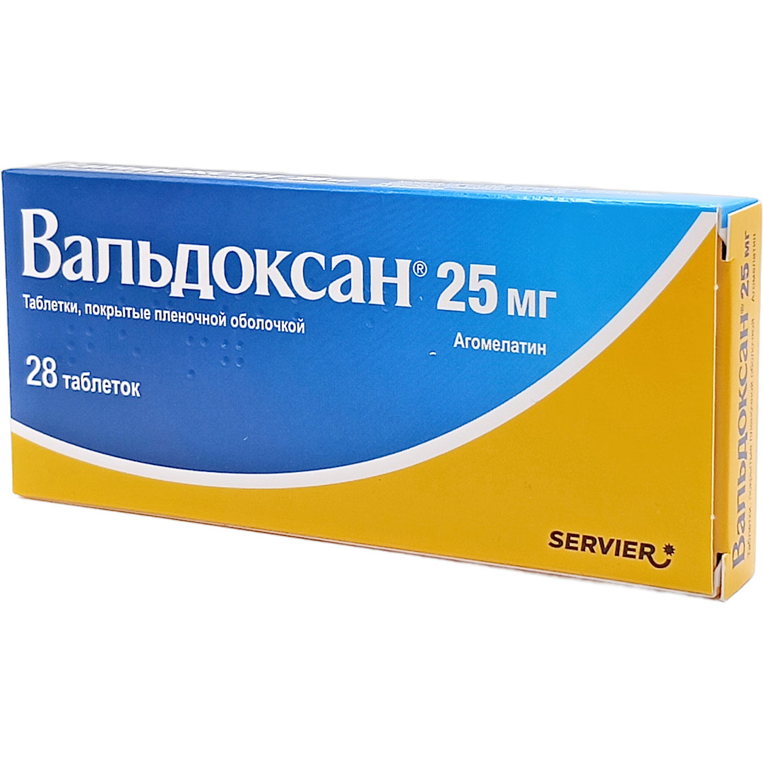 Вальдоксан таб. 25мг №28 (Агомелатин) антидепрессант Рх