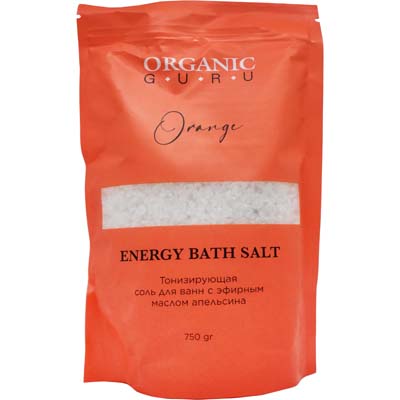 Соль CLASSIC д/ванн тонизирующая с эфирным маслом апельсина 750г Organic GURU