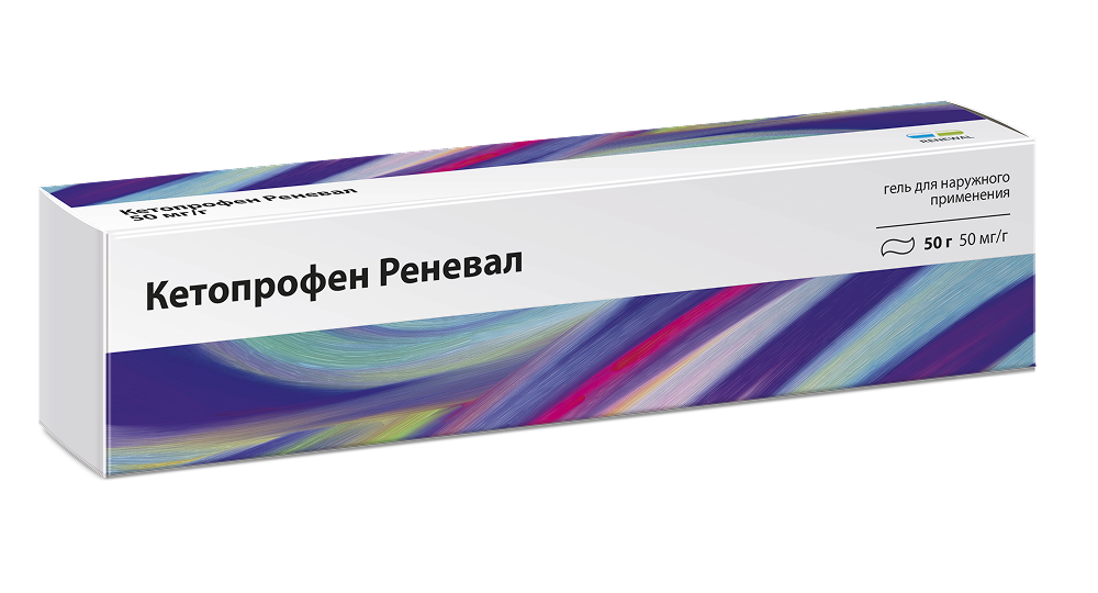 Кетопрофен Реневал гель 50мг/г 50г обезболивающее