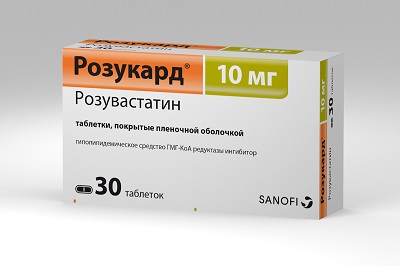 Розукард таб. 10мг №30(Розувастатин)от атеросклероза Рх