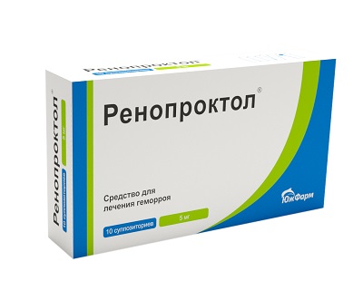 Ренопроктол супп. рект. 5мг №10 (Фенилэфрин) при геморрое (ЮжФарм)